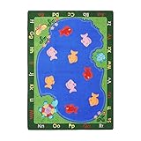 Joy Carpets Kid Essentials Early Childhood Fishin' Fun Rug Multicolored 3'10 x 5'4 [並行輸入品]