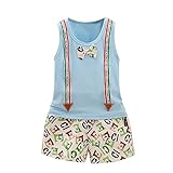 Cutelove 子供服 Tシャツ タンクトップ Tシャツ＆パンツ 上下セット 可愛い柄 ショートパンツ 袖なし ベビー 男の子 夏