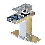 Senlesenモダンシングルハンドルウォーターフォール浴室シンク蛇口クローム仕上げ クローム se69