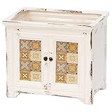 不二貿易 陶製 キャビネット 風 ポットイエロー 高さ17cm 33937