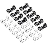 eBoot 20 Pieces Self Adhesive Cable Clips Cable Drop Wire Holder, Transparent and Black [並行輸入品]