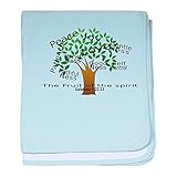 CafePress – Fruit of the Spirit – スーパーソフトベビー毛布、新生児おくるみ ブルー 072526765325CD2