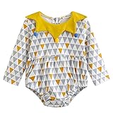ベビー服　子ども服　Cutelove　カバーオール　ロンパース　三角形柄　長袖　男の子　女の子　ベビー　赤ちゃん　幼児　秋　冬　可愛い　ファッション　素敵　カジュアル　普段着　チュチュベビー　開きスナ