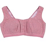 LUERME マタニティブラ ブラジャー 授乳用　授乳ブラ 下着　前ボタン付き　大きいサイズ　ノンワイヤー スポーツ用 (80, あずき色)