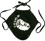 足跡　タイダイ　ビブ 　よだれかけ　スタイ (黒)