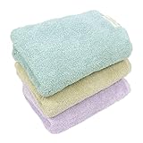 日繊商工 cocochiena karayui ココチエナ カラユイ バスタオル3枚セット (ブルーグリーン＆イエローグリーン＆パープル）