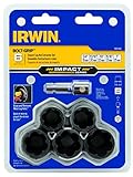 IRWIN Tools IMPACT Performance Series BOLT GRIP Deep Well Bolt Extractors, 1/2-inch Square Drive, 6-