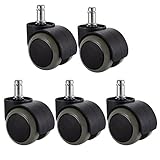PChero キャスター 5パックオフィスチェアのキャスター 29.7kg まで支える「茎直径：11mm 茎長：22mm（7/16“X7/8”）」
