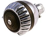 Chrome Shower Pro Massage ON/OFF Showerhead with pressure compensating flow controller, low flow 2.5