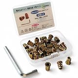 Joyeezs 埋め込みナット M4x10mm 30個セット つば付き 六角レンチ付き インサートナット 亜鉛合金 ねじ込みタイプ 六角ナット