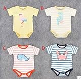 ベビー赤ちゃん　新生児連体服 カバーオール (70-80-90-95cm)各サイズ一枚ずつ　　D 【4点】