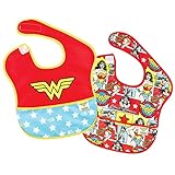 Bumkins(バンキンス) DCコミックス　ベビー　スーパービブ（防水ビブ） 6~24ヶ月 2枚組 (ワンダーウーマン1) [並行輸入品]