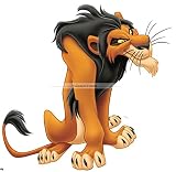 8 " Scar Disney The Lion Kingムービー動物取り外し可能なピールセルフスティック粘着ビニール装飾壁デカールステッカーアート子供ルームホーム装飾ガールズボーイズ子供寝室8 1 