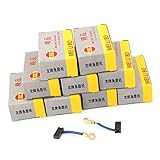 uxcell　モーターカーボンブラシ　メタル製ブラック　13mm　x　6mm　x　4mm　20個入り