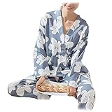 Spinas(スピナス) マタニティ パジャマ 楽ちん 授乳口付き コットン 前開き セットアップ 全３色(ブルー、ピンク、グレー)