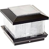 GreenLighting 5" x 5" Solar LED Post Cap Light w/Adapter (Black) [並行輸入品]