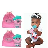 Yummy Mitt Teething Mitten (Non-Glow) PINK- Only Certified Cotton Teething Mitten- Self-Soothing Ent