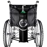 車椅子用酸素ボンベバッグ、黒反射ストライプ酸素袋バックパックホルダー、医療用、家庭用、病院用携帯用酸素タンクキャリア「D」および「E」シリンダーボトル