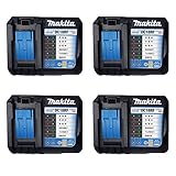 [充電工具ACセット] マキタ急速充電器 DC18RF 4台 (14.4V/18V用|USB充電1口付)　Moldexお試し耳栓付