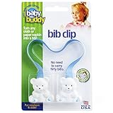 Baby Buddy 赤ちゃんよだれ掛けクリップ 布、タオル、紙ナプキンを一瞬で使い捨て可能なよだれ掛けに ご自宅、旅先、レストランで 乳幼児用 男の子にも女の子にも 1カウント ブルー