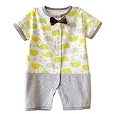 【SEBLES】ベビー 赤ちゃん 男の子 カバーオール ロンパース 半袖 ラウンドネック セットアップ プリント コットン 綿 ボトムス 春 夏 0歳 3ヶ月 6ヶ月 12ヶ月(タイプH,80cm)