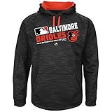 MLBメンズBig and Tall on - field team choice Streak Therma Base Fleece Hoodie ( 2 x T、Baltimore Orioles
