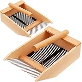 2x proheim berry picker metal berry rake berry ridge made of stable & massive beech wood