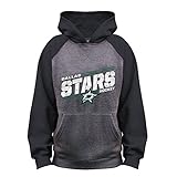 NHL Dallas Starsフレンチテリーラグランフード、M、チャコール/ブラック