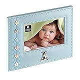 Blue Leather Photo Frame with Decorative Buttons by CupeCoy [並行輸入品]