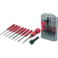 アネックス(ANEX) ドライバーセット 電工グリップ ヒートン回し付 8本組(+0/+1/+2/-2.5/-5.5/-6/針/ギムネ) No.6950