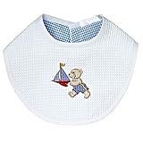 Jacaranda Living Baby Bib, Teddy Racing Boat by Jacaranda Living