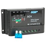 HQRP 10アンペアソーラー充電パワーコントローラ/レギュレータ12V/24V 10A LEDインジケータ付き