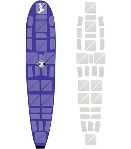 即発送！サーフボードクリアデッキパッド66枚入り(内ハーフ12枚)透明　ワックス 即発送！サーフボードクリアデッキパッド66枚入り(内ハーフ12枚)透明