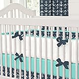 Carousel Designs Navy Anchors Crib Bumper by Carousel Designs