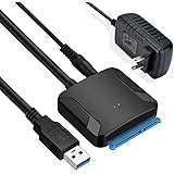 WOSOB SATA USB 変換ケーブル hdd 3.5 usb 2.5/3.5インチ 変換アダプター SSD HDD データ取り出しSATA3 USB 3.0 変換ケーブル UASP対応 高速転送 最大6TB