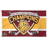 University of Minnesota Duluth Hockey 2018 Frozen 4つChampions 3 x 5 Collegeフラグ