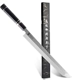 Amazon | YOUSUNLONG 刺身蛸引包丁 279mm 柳葉 柳刃 剣型先丸包丁 両刃