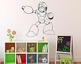 スーパーヒーローMega Man壁デカールビデオゲーム壁ビニールステッカーレトロゲームホーム内部子供キッズ部屋壁装飾10 ( MGM )