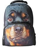 Animal FaceTM 3D Animals Rottweiler Puppy Backpack 3D Deep Stereographic Felt Fabric [並行輸入品]