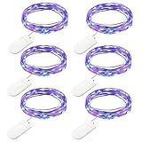 Gdealer 6パックフェアリー文字列ライト7.2 Ft 20led Fairy Lightsスターリー文字列ライトバッテリーPowered銅線ライトファイアフライライトLED Moonライトfor