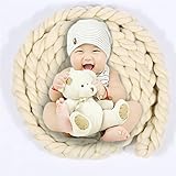 LuxBene(TM)BS#S 0-6Month Newborn Wool Twist Rope Backdrop Casual Fashion Handmade Infant Blanket Bab