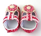 ベビーシューズ　ファーストシューズ　サンダル　マジックテープ　ピンク　ドット　フラワー　2271 (13cm)