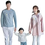サンスター家族長袖 家族お揃い 親子ペアルック 親子おそろいコーデ 親子リンクコーデ 家族でおそろいTシャツ バースデーファッション ファミリーTシャツモール (ママ B-FREE, ピンク)