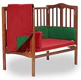 Baby Doll Bedding Solid Reversible PMini Crib/ ort-a-Crib Bedding Set, Red/Green by BabyDoll Bedding