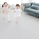 【好きなサイズにカットできる】 国際基準合格 フロアマット 厚さ15mm [ ALZIP ロールマット] 防音 防水 ベビーマット プレイマット ペット 子供用 (リネングレー, 110×500cm)