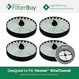 4 - Hoover WindTunnel HEPA Filters, Part 59134050. Designed by FilterBuy to fit ALL Hoover WindTunne