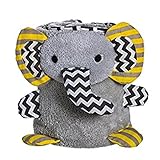 Grey Chevron Elephant Rolled Baby Blanket by Blossoms & Buds