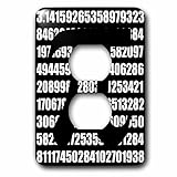 3drose LSP _ 164994 _ 6 PI Symbol on数数学数学的数値Sign数学者のライトスイッチカバー