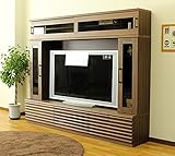 北欧風 幅210cm ハイタイプテレビボード ブラウン