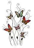 Benzara Gorgeous and Radiant Multicolored Butterflies Wall Decor, 32' H x 20' W [並行輸入品]